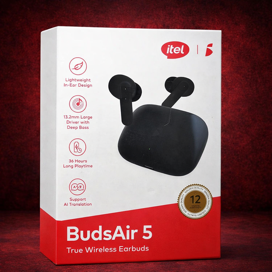 Itel BudsAir 5 True Wireless Earbuds – Bluetooth