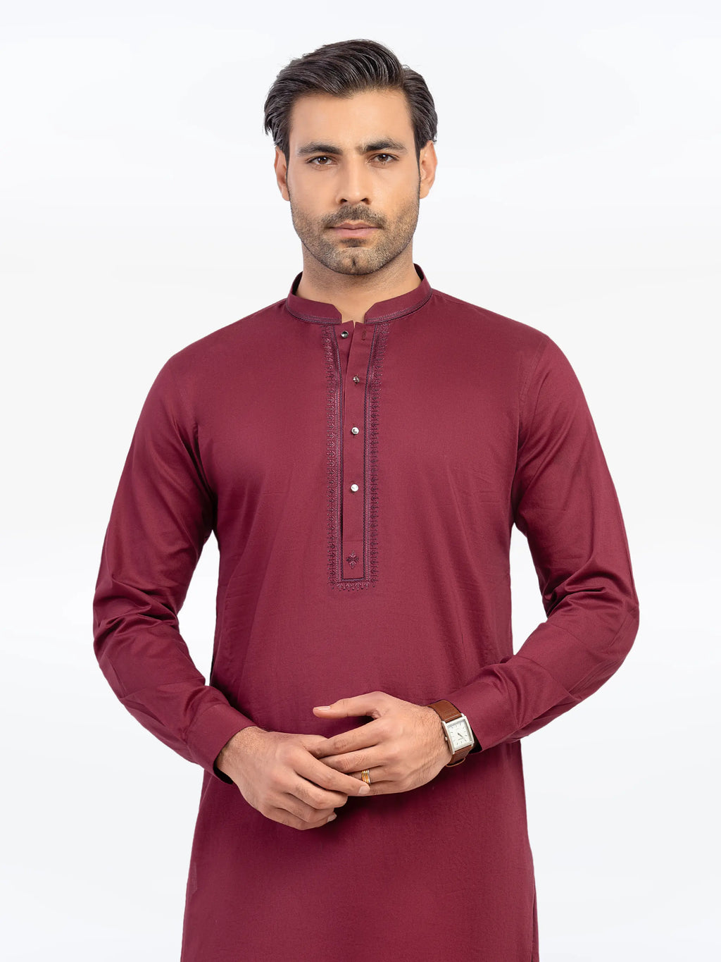 Embroidered Cotton Kurta Pajama - EMTKPT5-065