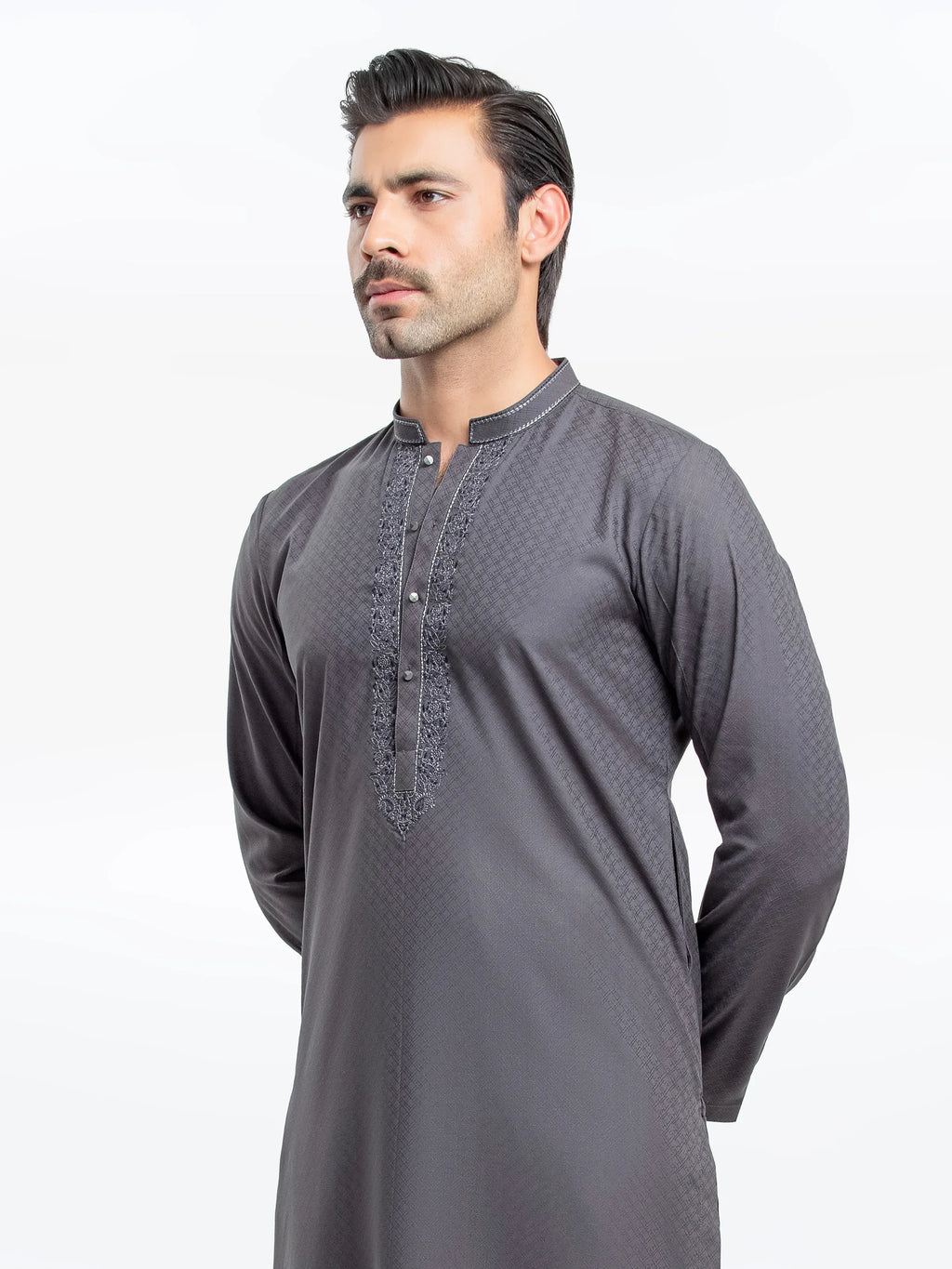 Embroidered Dobby Kurta - EMTK5-99525