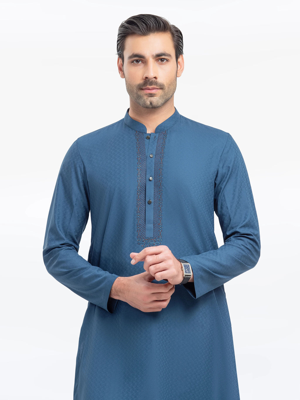Embroidered Dobby Kurta - EMTK5-99526