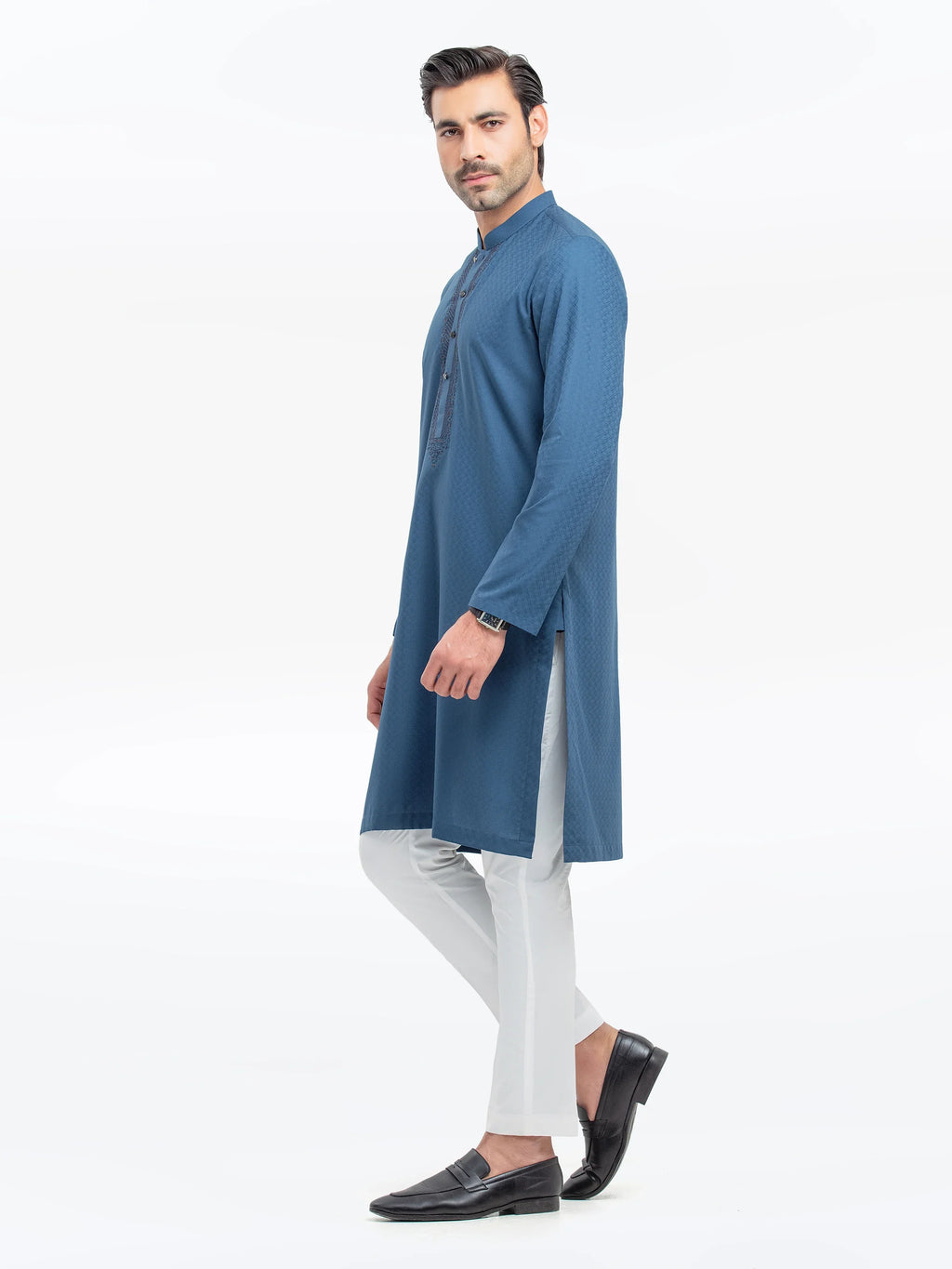 Embroidered Dobby Kurta - EMTK5-99526
