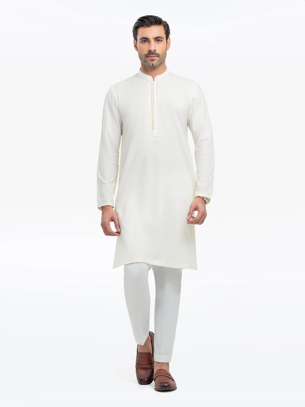 Embroidered Dobby Kurta - EMTK5-99528
