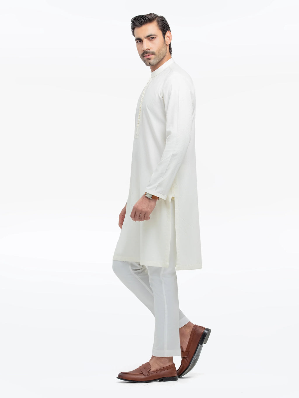 Embroidered Dobby Kurta - EMTK5-99528