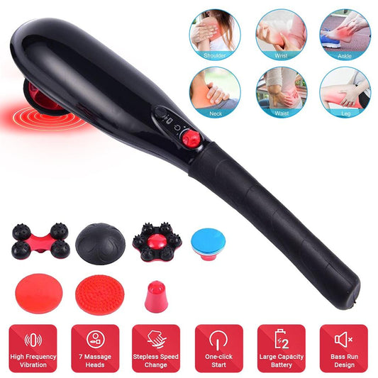 Blue idea Rechargeable Cordless Massager with different heads