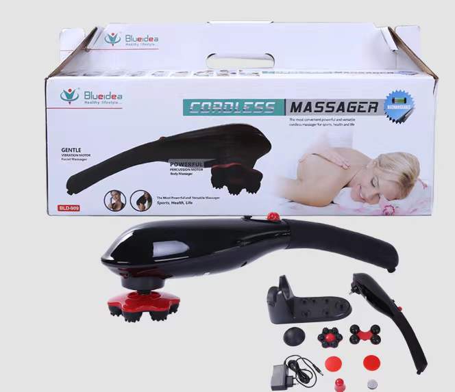 Blue idea Rechargeable Cordless Massager with different heads