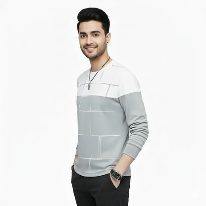 Lining Print T Shirts Full Sleeves