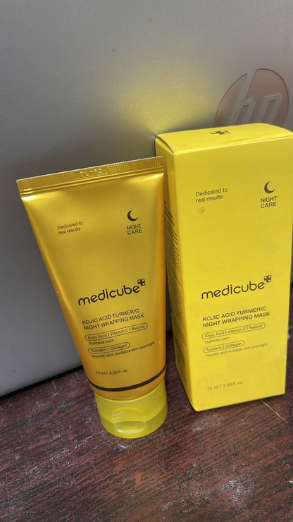 Medicube Turmeric Overnight Wrapping Peel Off Mask For Glowing Elastic Skin - Made In Korea
