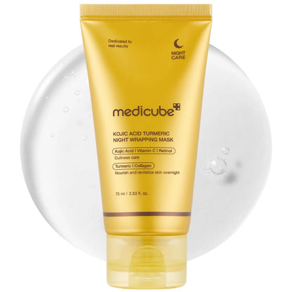 Medicube Turmeric Overnight Wrapping Peel Off Mask For Glowing Elastic Skin - Made In Korea