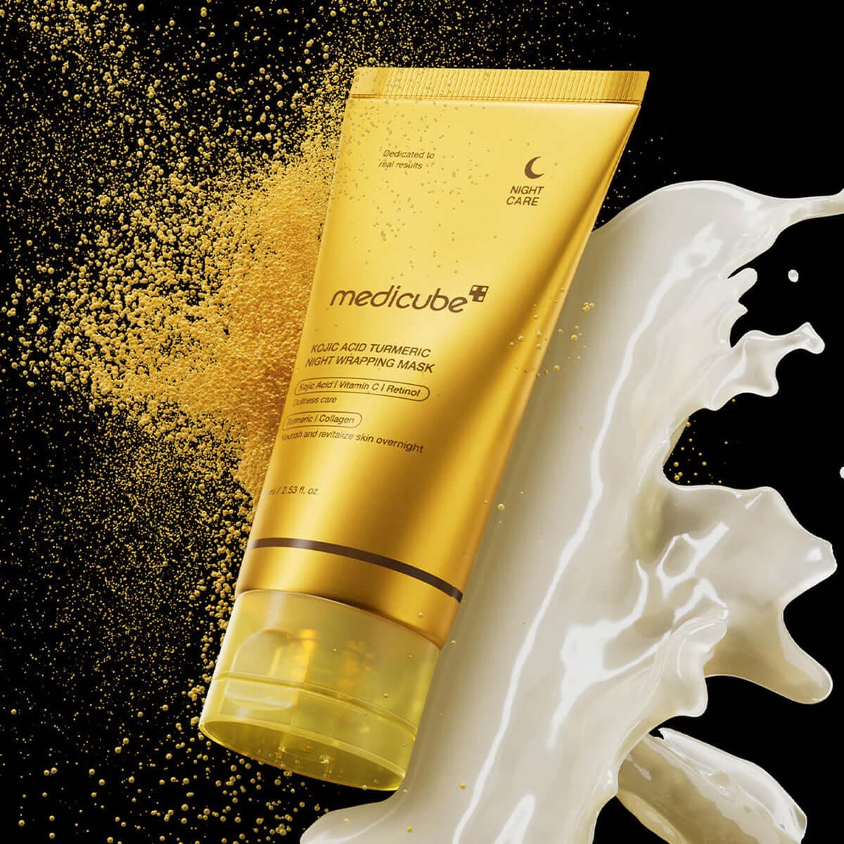 Medicube Turmeric Overnight Wrapping Peel Off Mask For Glowing Elastic Skin - Made In Korea