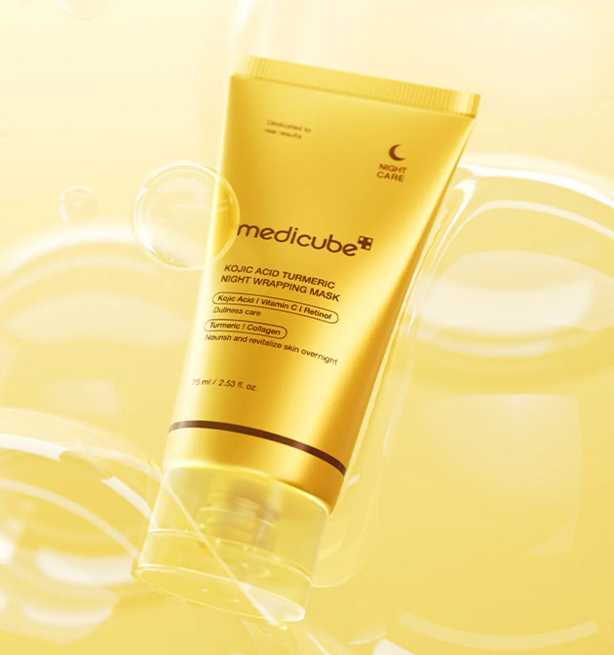 Medicube Turmeric Overnight Wrapping Peel Off Mask For Glowing Elastic Skin - Made In Korea