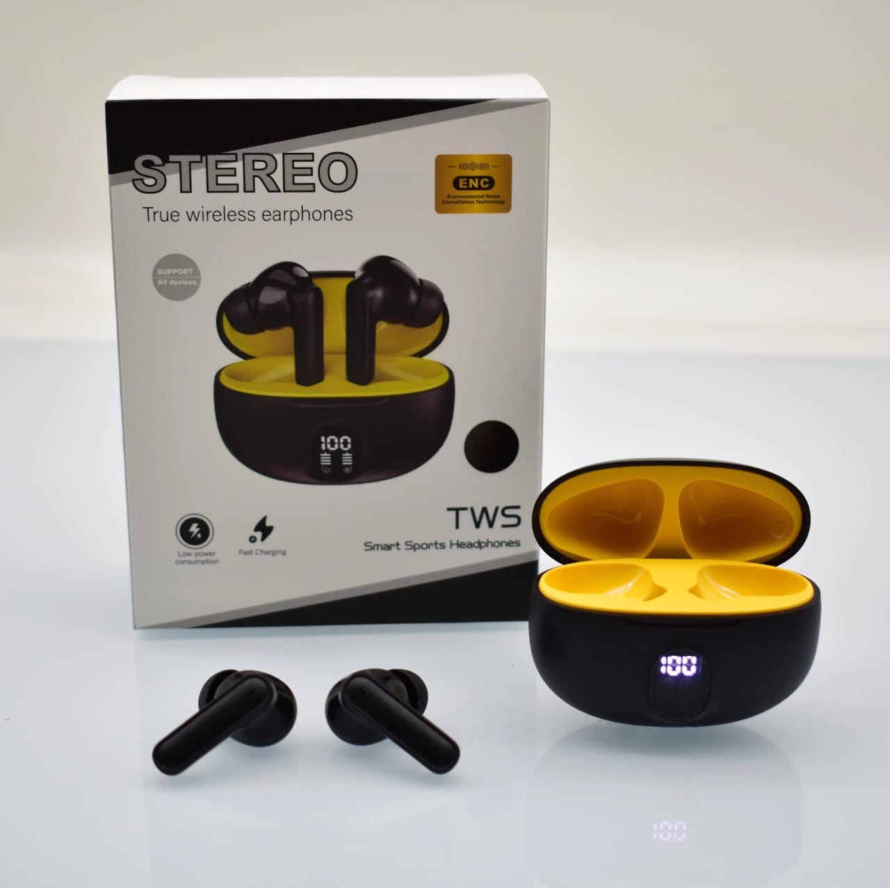 Professional Display Stereo 895B Wireless Bluetooth Earbuds