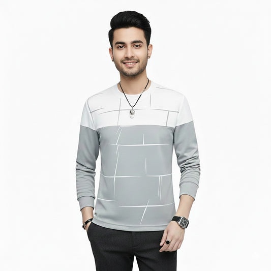 Lining Print T Shirts Full Sleeves