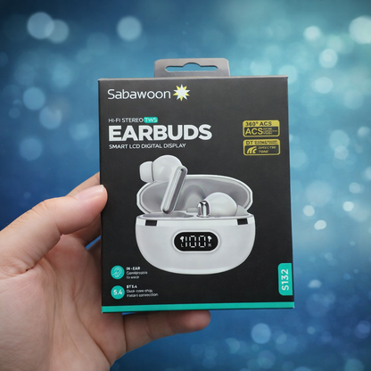 Sabawoon Smart Digital Display Wireless Earbuds g