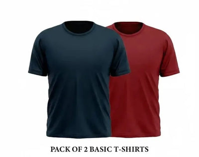 Pack of 2 Premium Plain T-Shirts for Men