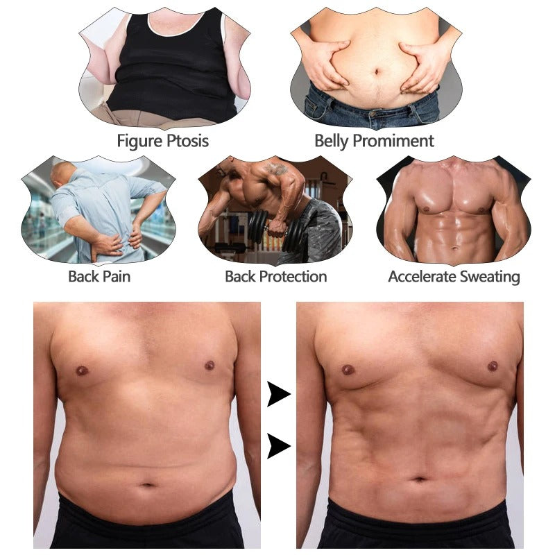 Men Waist Trainer Slimming Belt – Abdominal Sweat Body Shaper