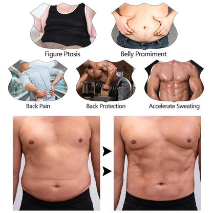Men Waist Trainer Slimming Belt – Abdominal Sweat Body Shaper