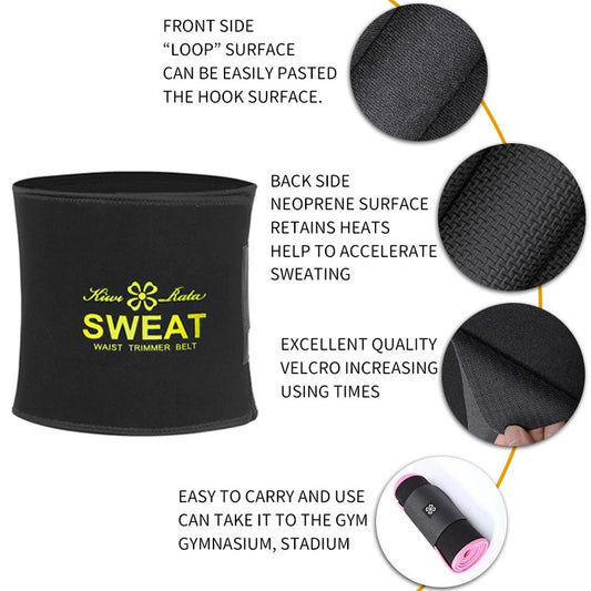 Men Waist Trainer Slimming Belt – Abdominal Sweat Body Shaper