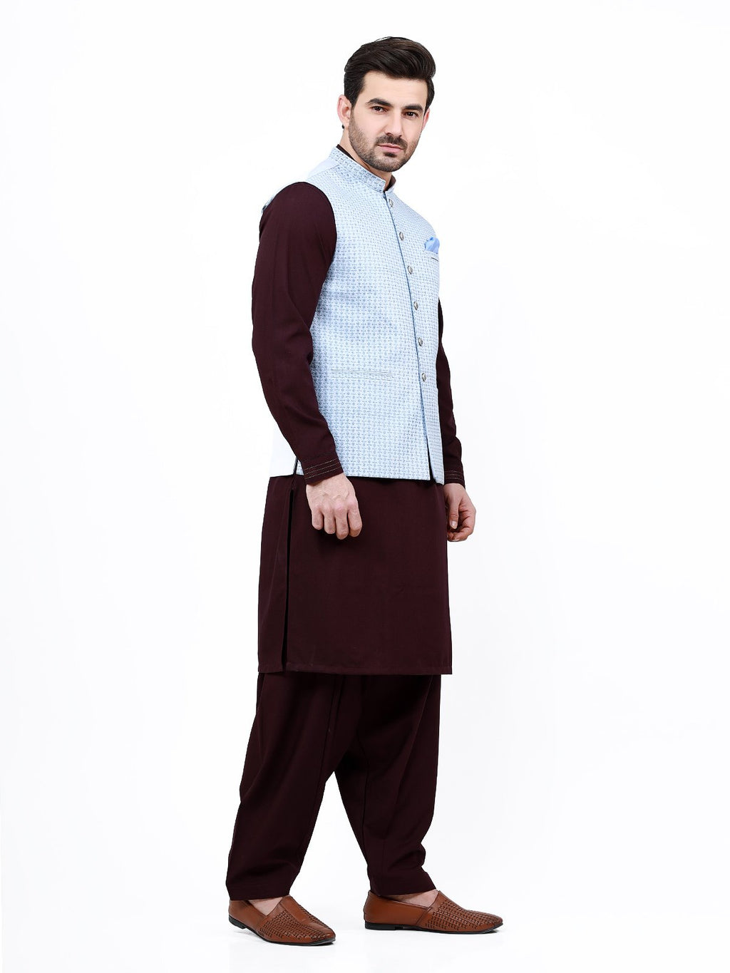 Embroidered Cotton Waistcoat - EMTWCC21-112