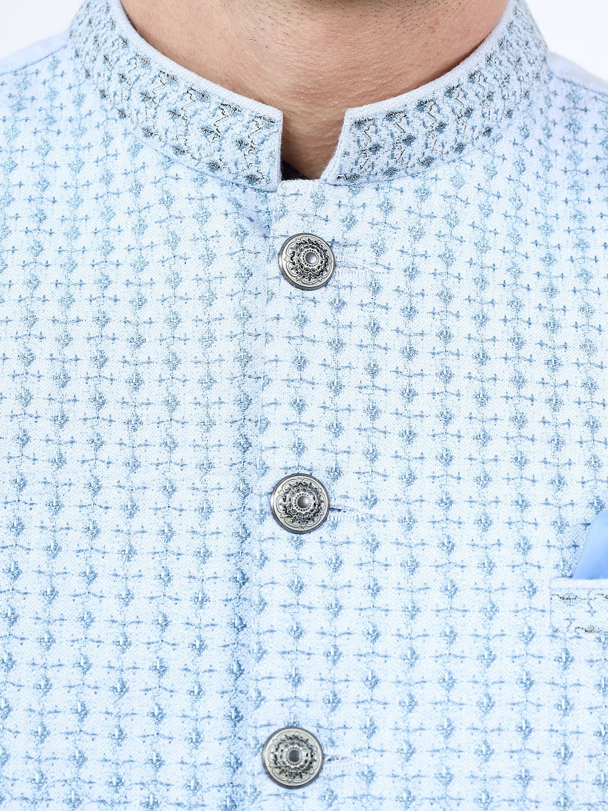 Embroidered Cotton Waistcoat - EMTWCC21-112