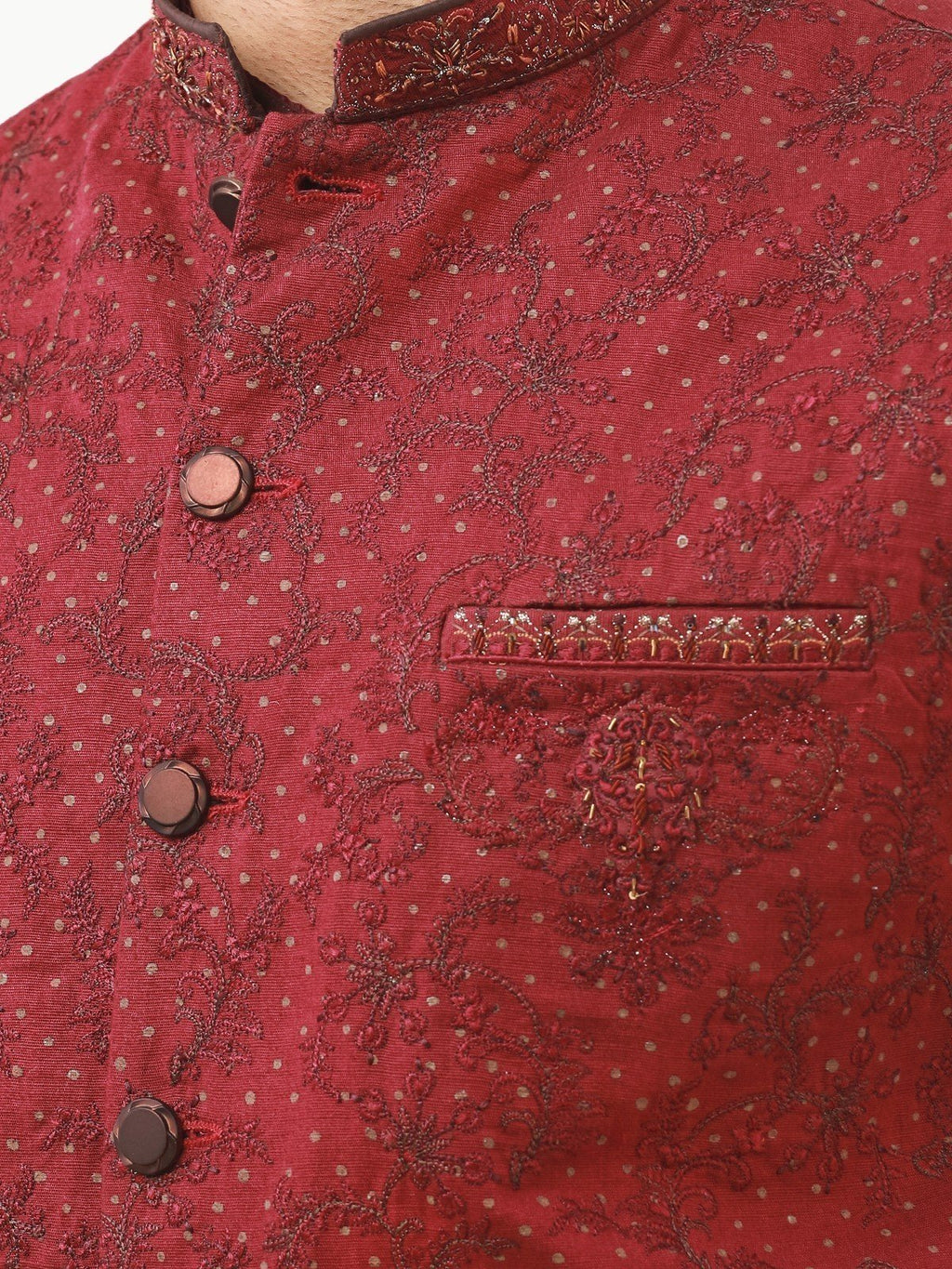 Embroidered Khaddar Waistcoat - EMTWCC22-118