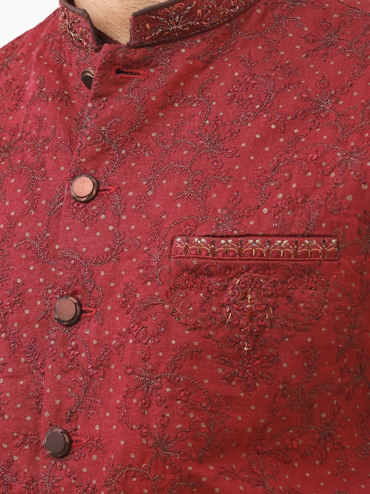 Embroidered Khaddar Waistcoat - EMTWCC22-118