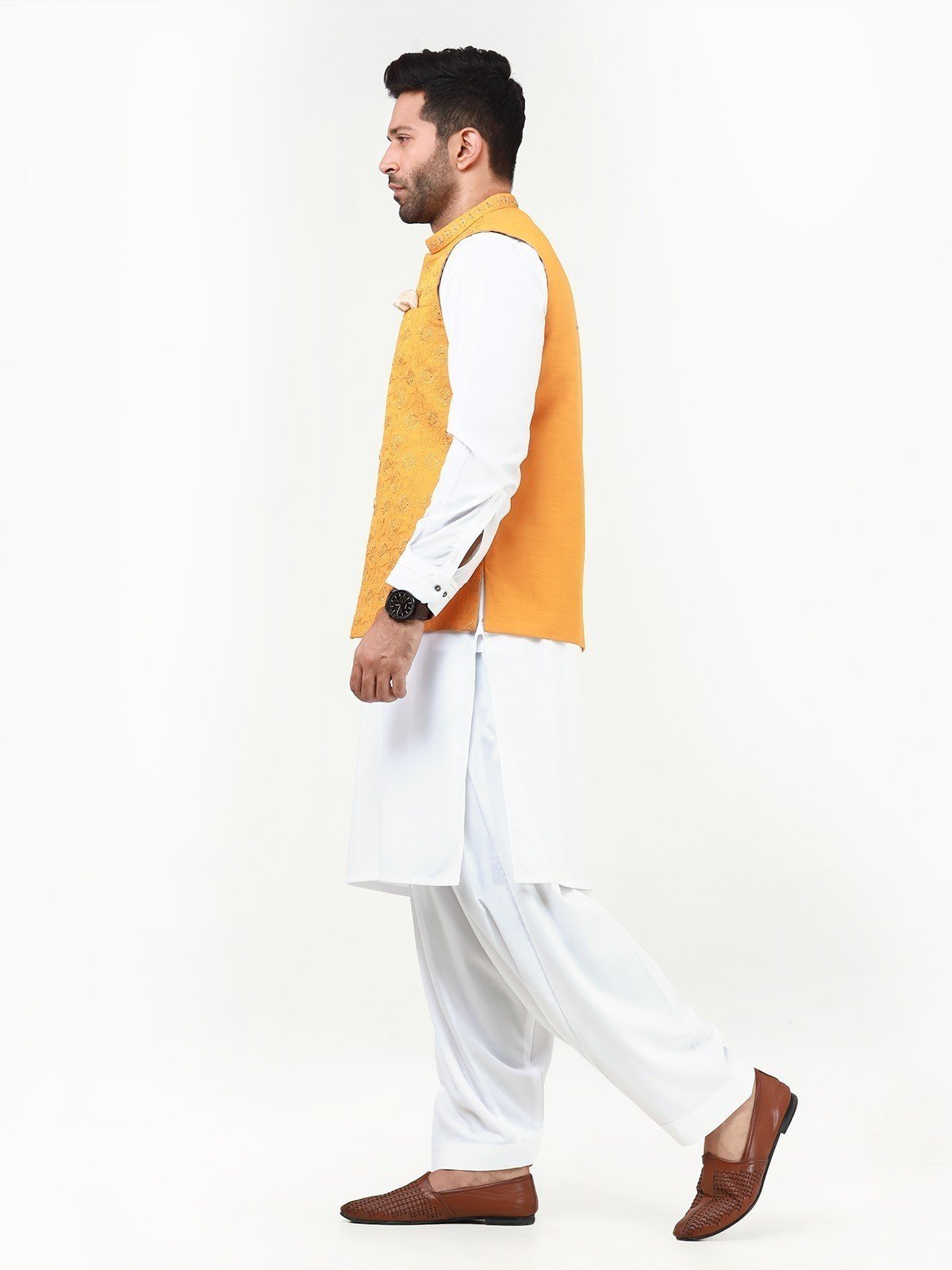 Embroidered Khaddar Waistcoat - EMTWCC22-130