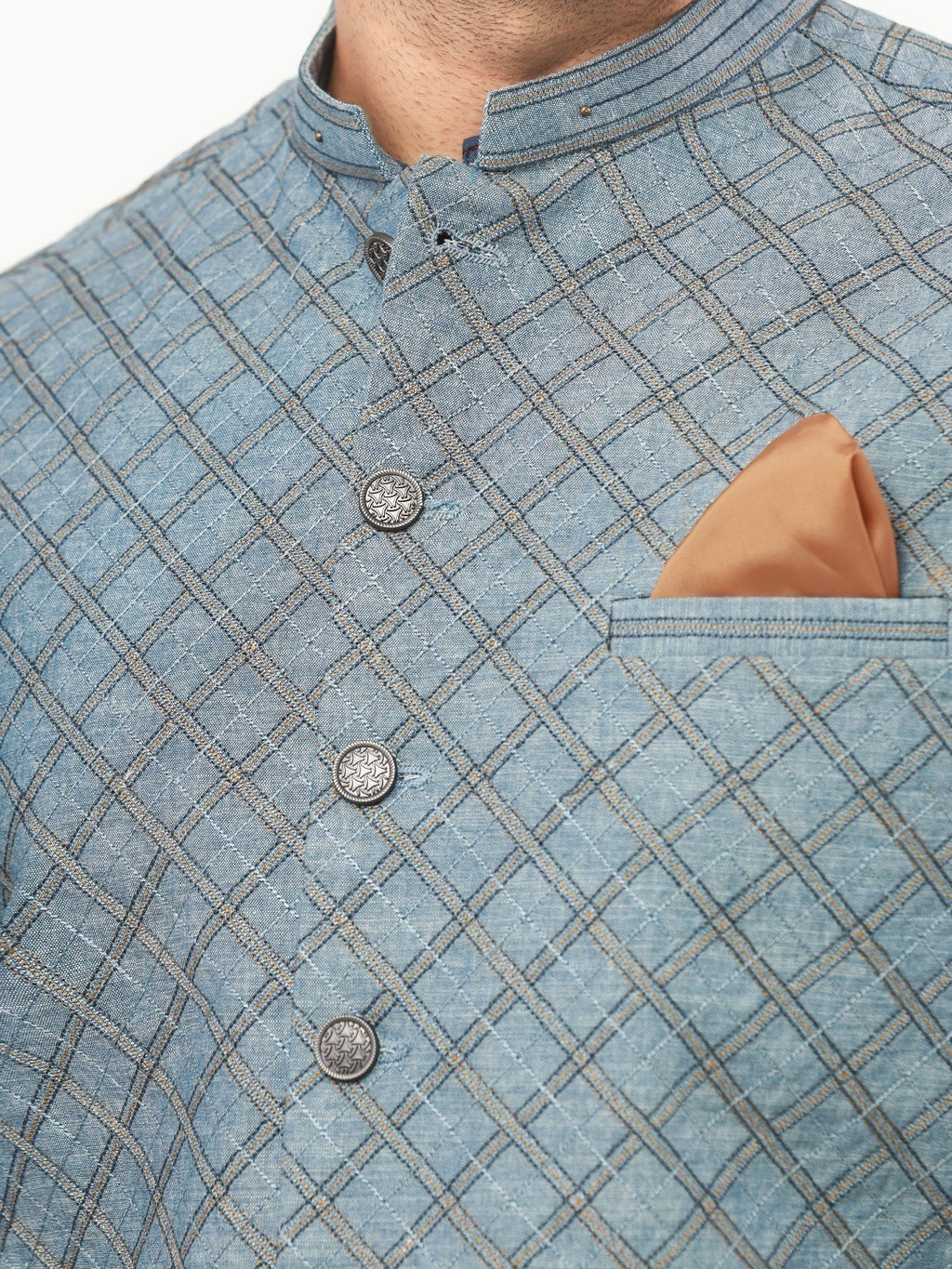 Embroidered Cotton Waistcoat - EMTWCC22-132