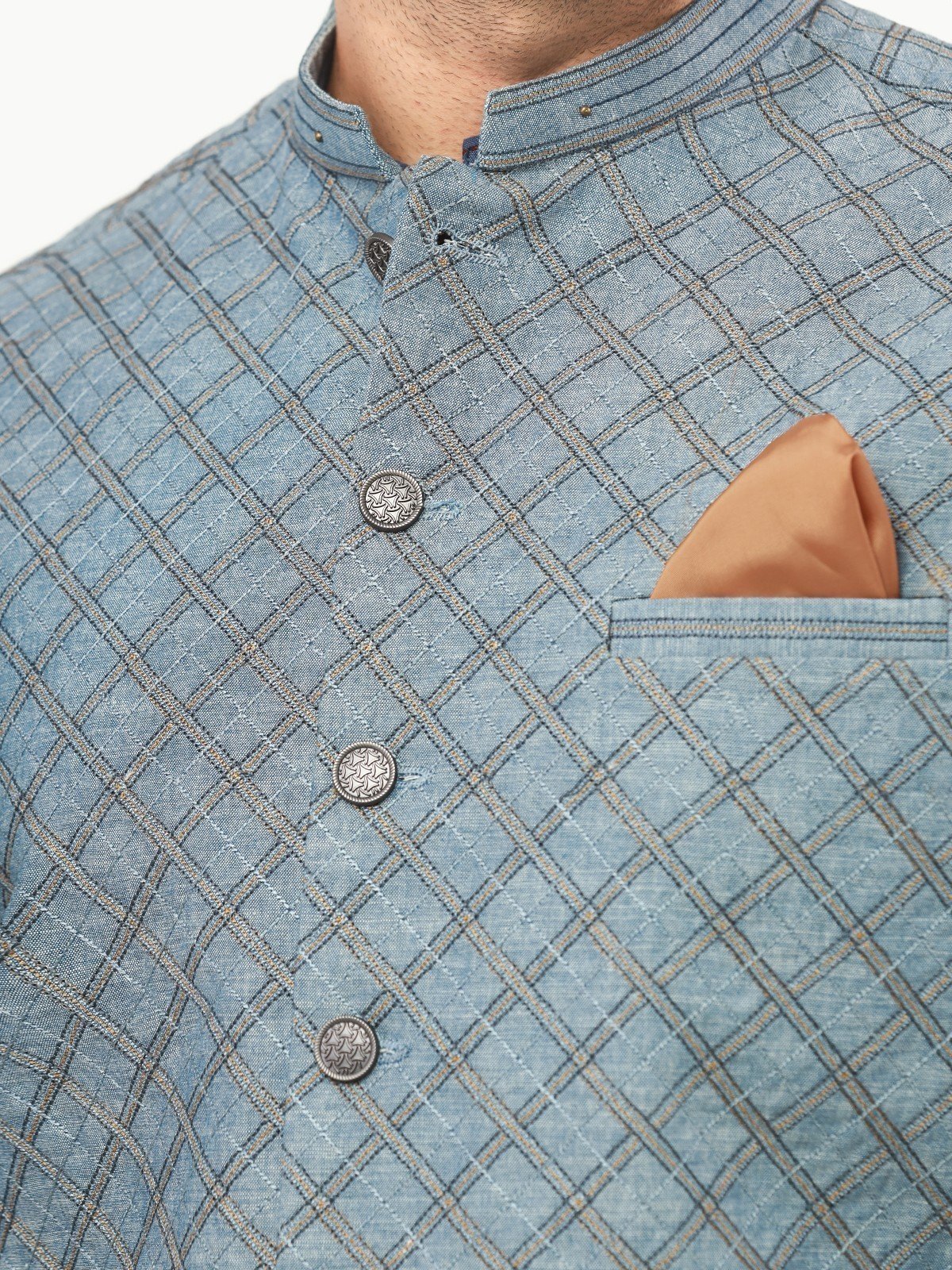 Embroidered Cotton Waistcoat - EMTWCC22-132