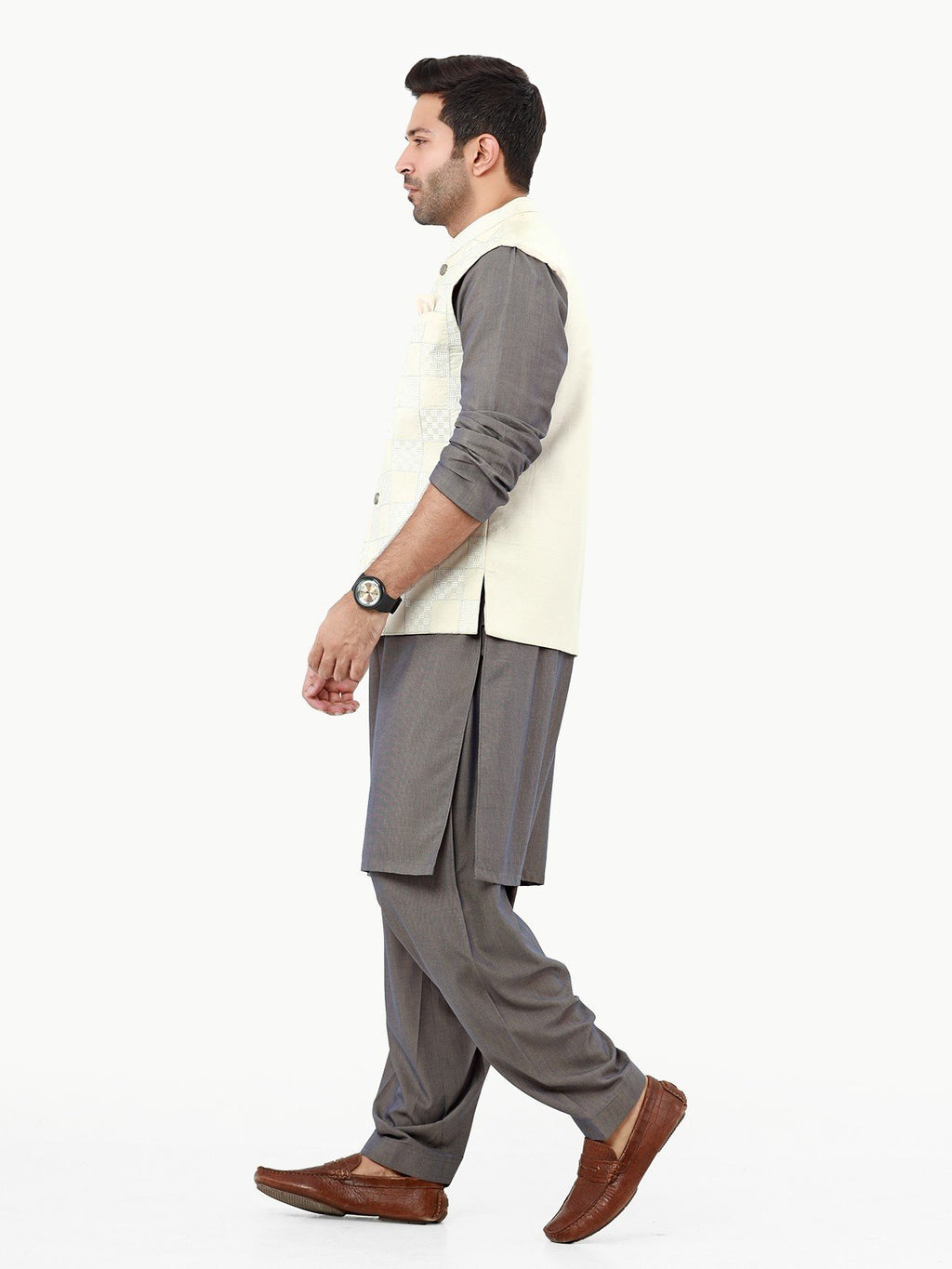 Embroidered Cotton Waistcoat - EMTWCC22-135