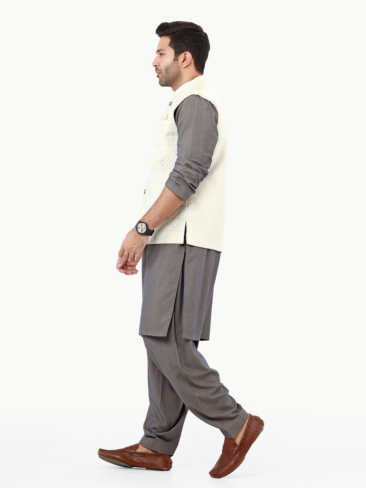 Embroidered Cotton Waistcoat - EMTWCC22-135