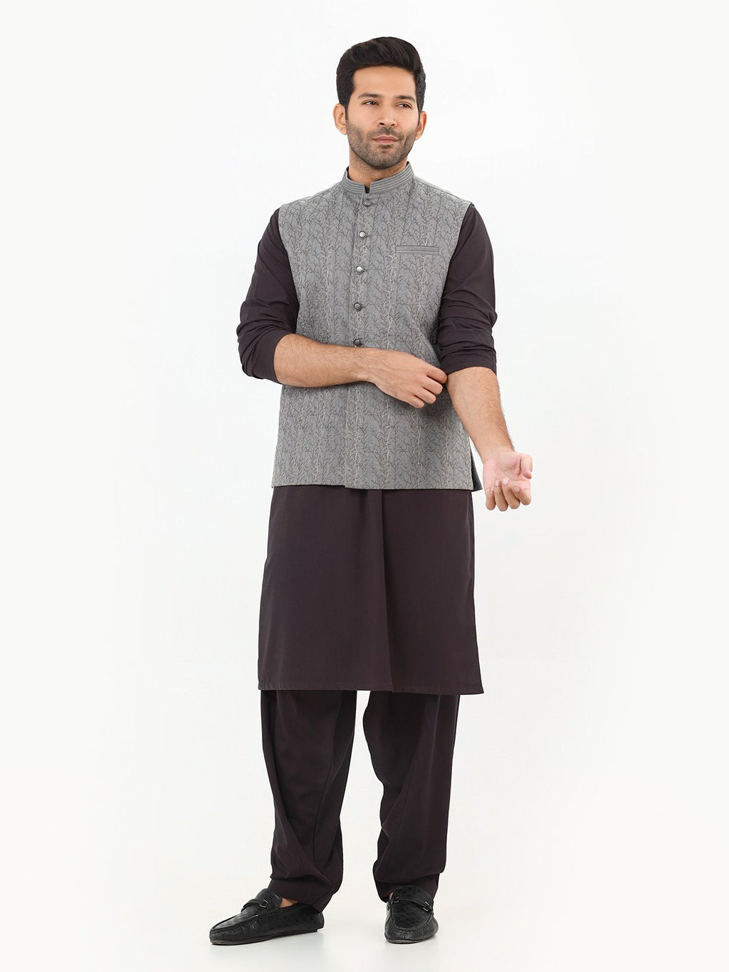 Embroidered Cotton Waistcoat - EMTWCC22-141