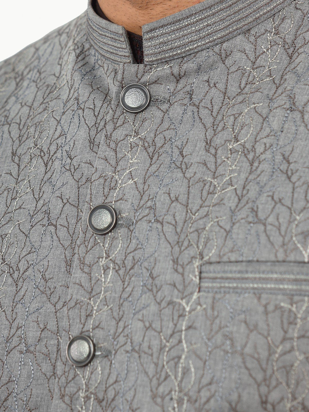 Embroidered Cotton Waistcoat - EMTWCC22-141