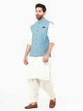 Embroidered Cotton Waistcoat - EMTWC22-35811