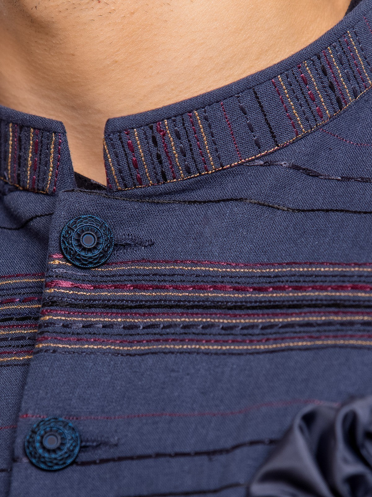 Embroidered Cotton Waistcoat - EMTWCC22-122