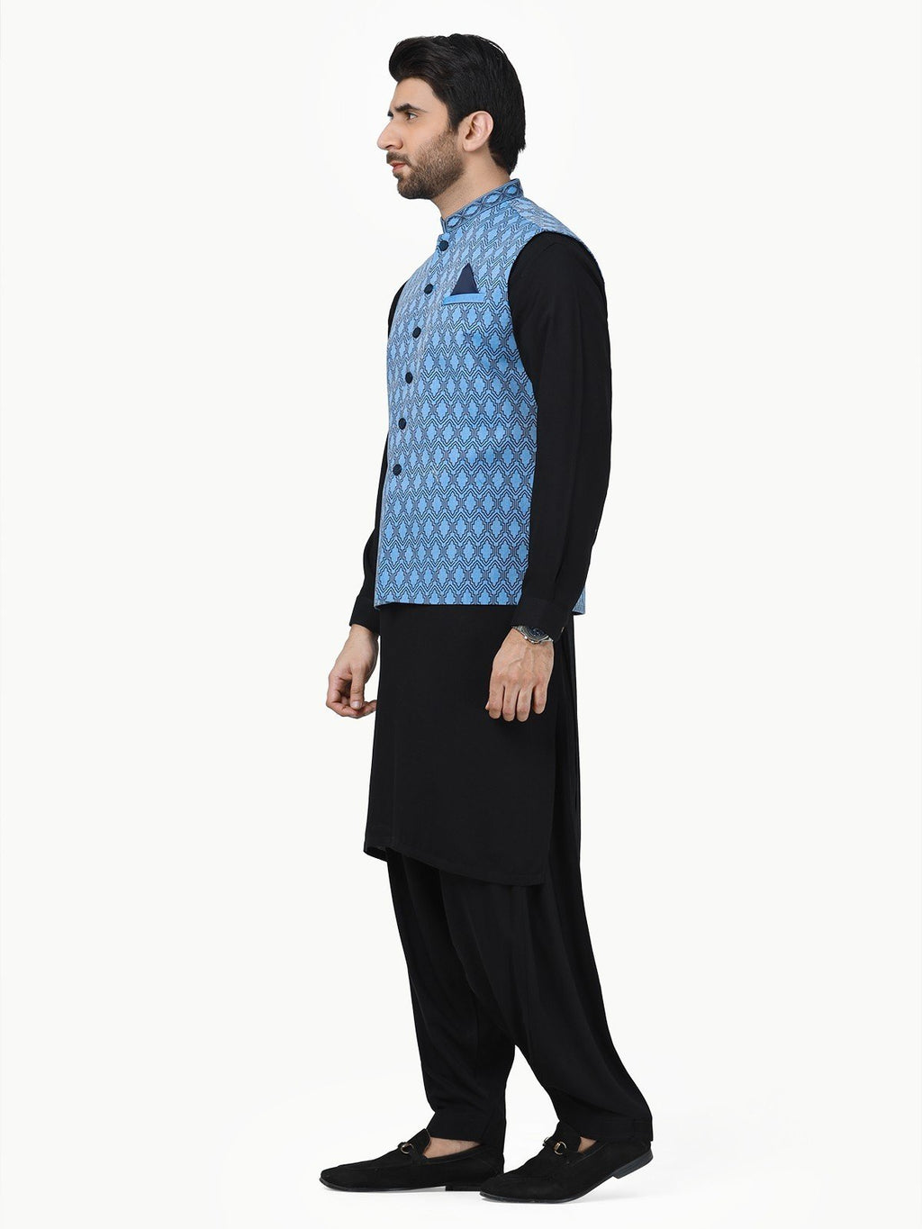 Embroidered Cotton Waistcoat - EMTWC22-35802