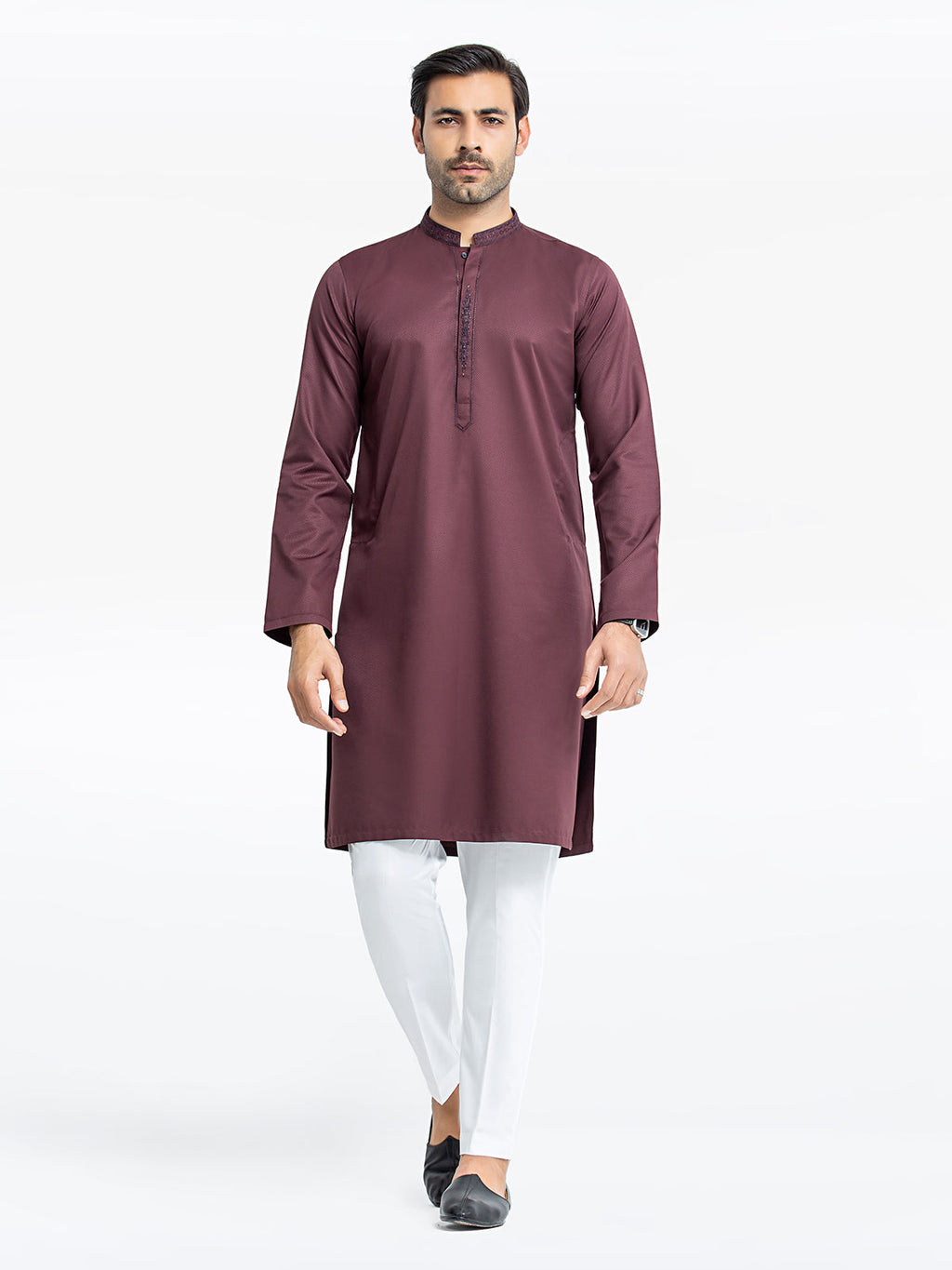 Embroidered Dobby Kurta - EMTK24S-99447