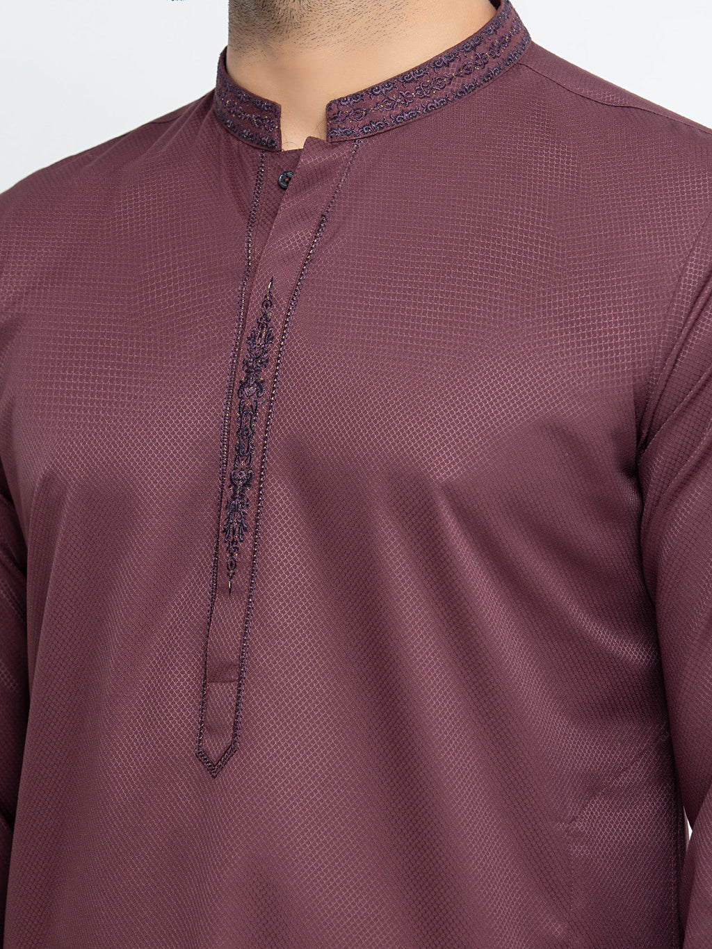 Embroidered Dobby Kurta - EMTK24S-99447