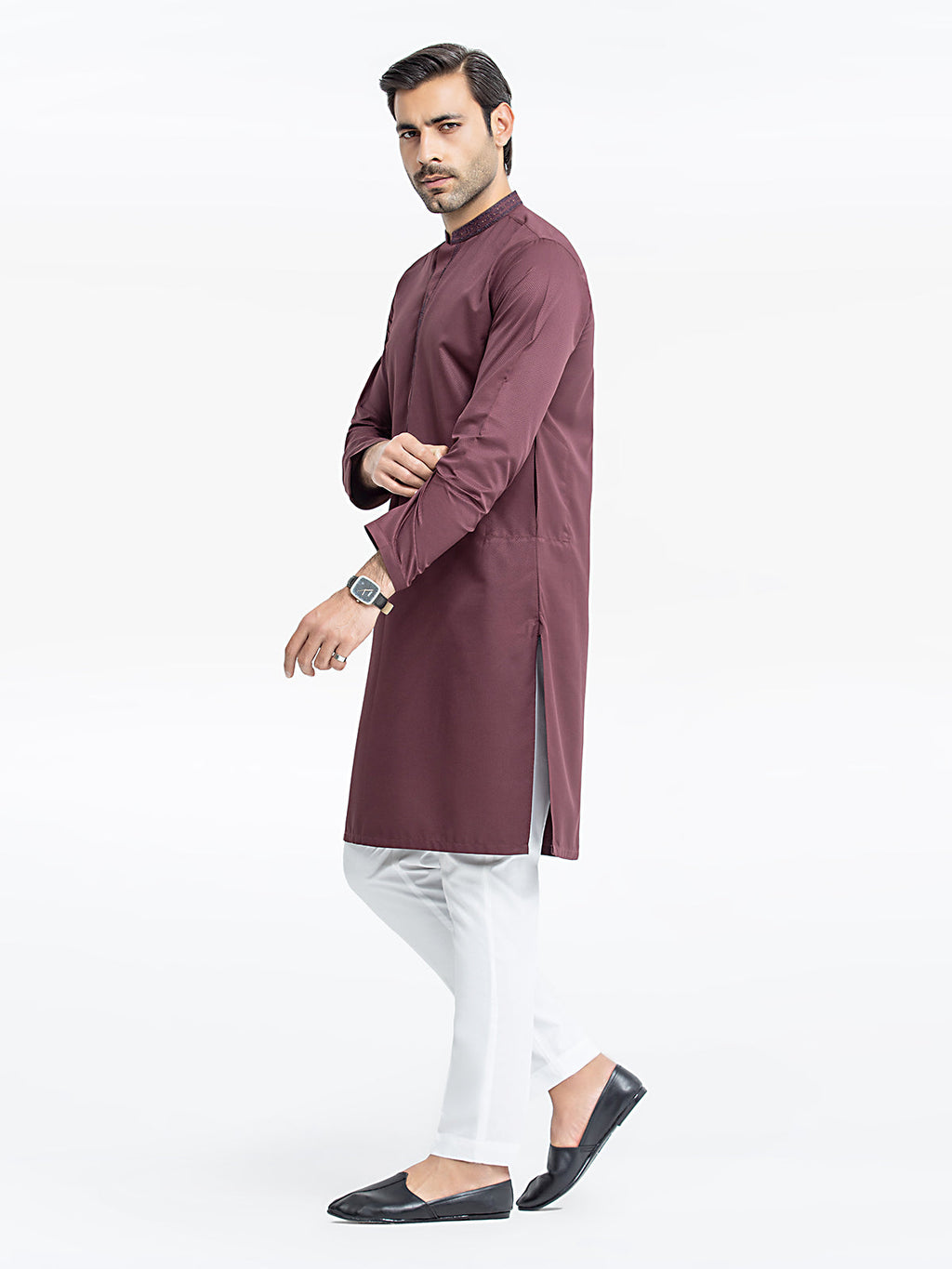 Embroidered Dobby Kurta - EMTK24S-99447