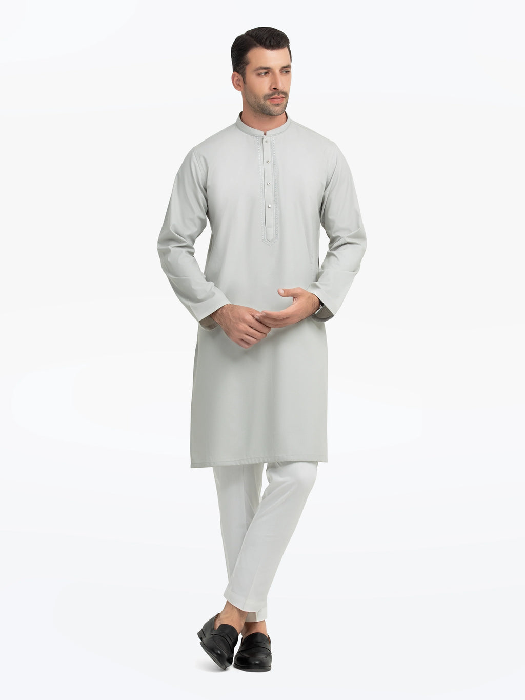 Embroidered Dobby Kurta - EMTK5-99541