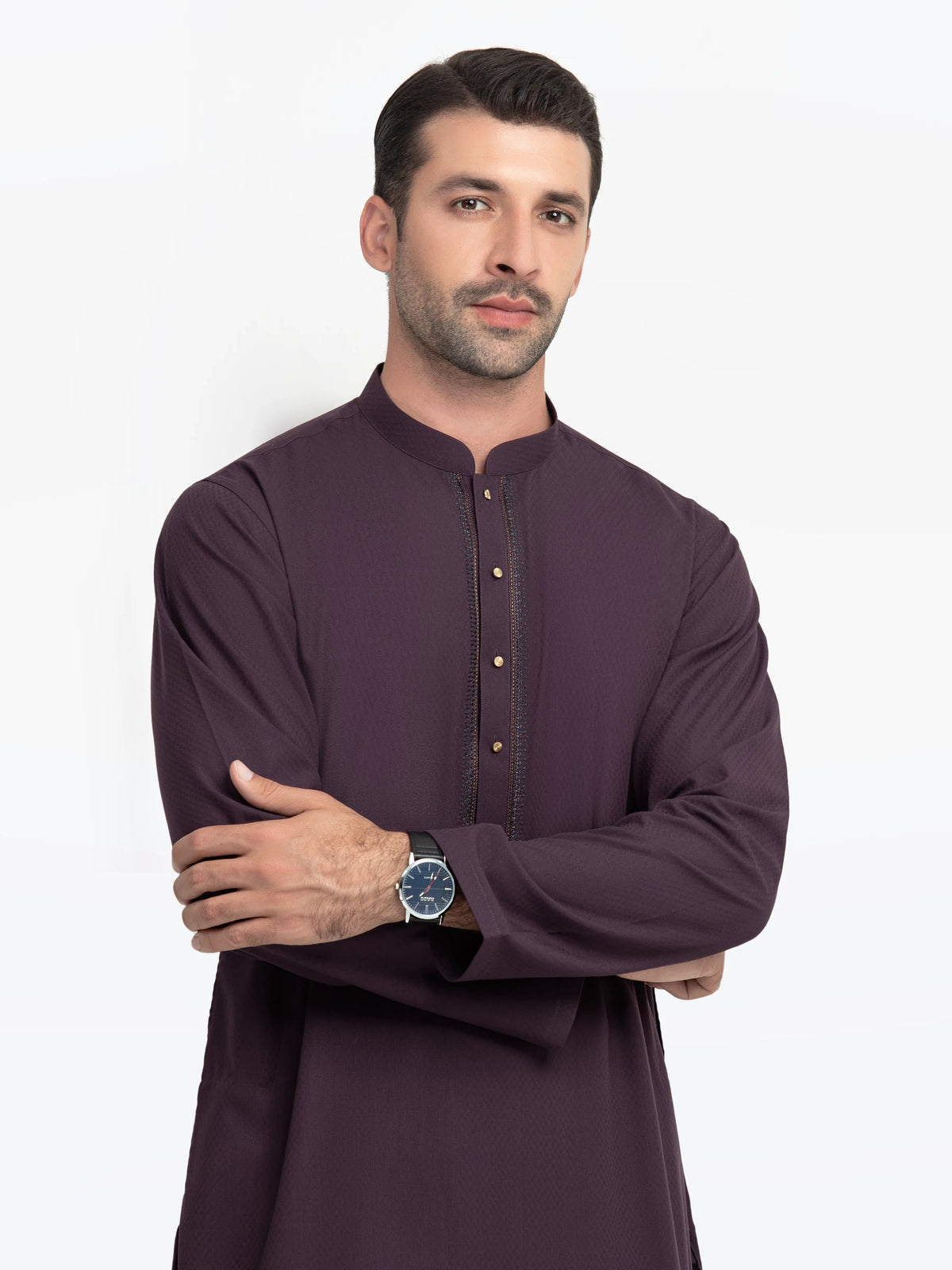 Embroidered Dobby Kurta - EMTK5-99542