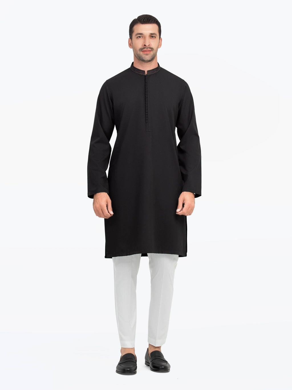 Embroidered Dobby Kurta - EMTK5-99549