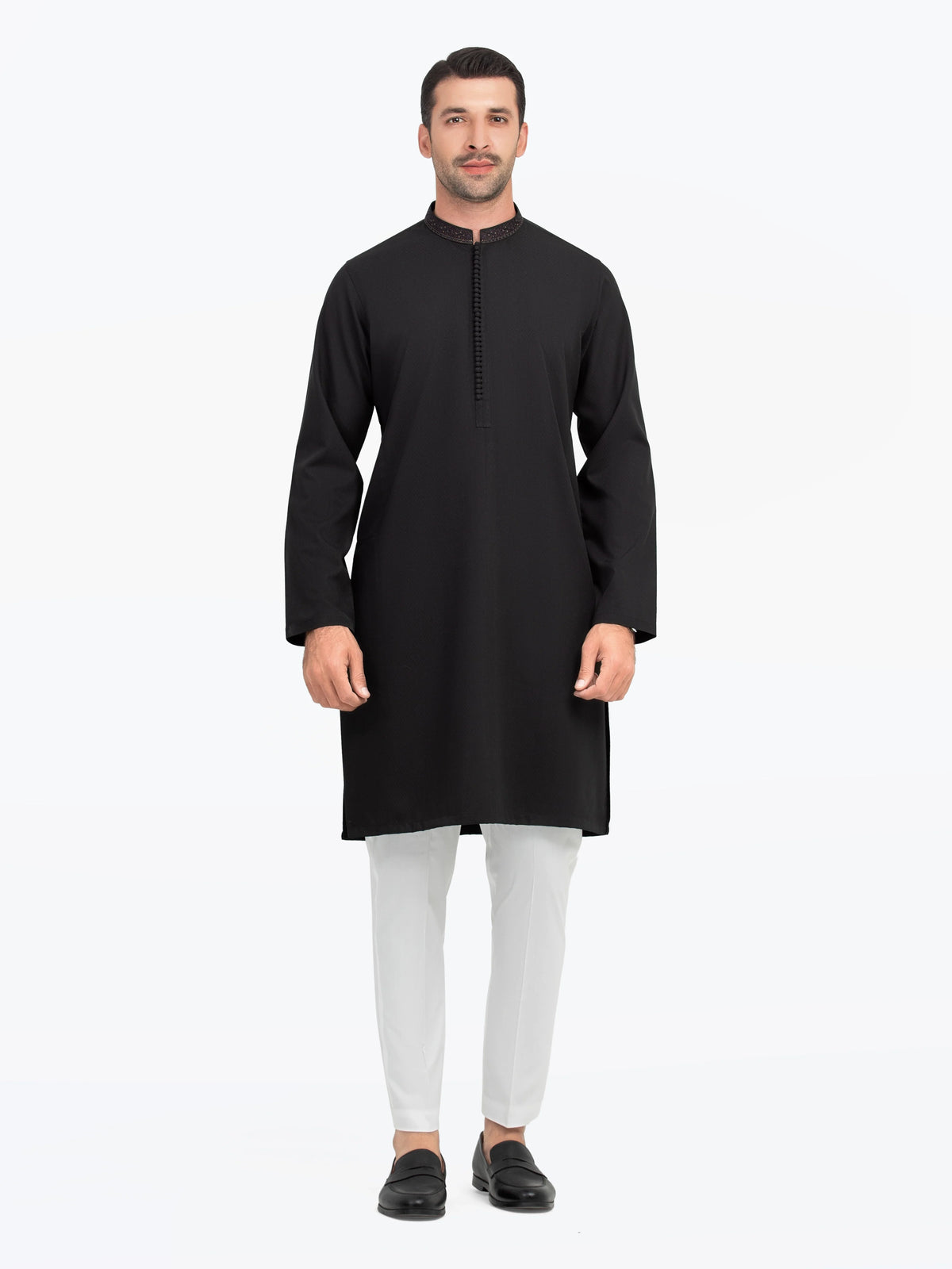 Embroidered Dobby Kurta - EMTK5-99549