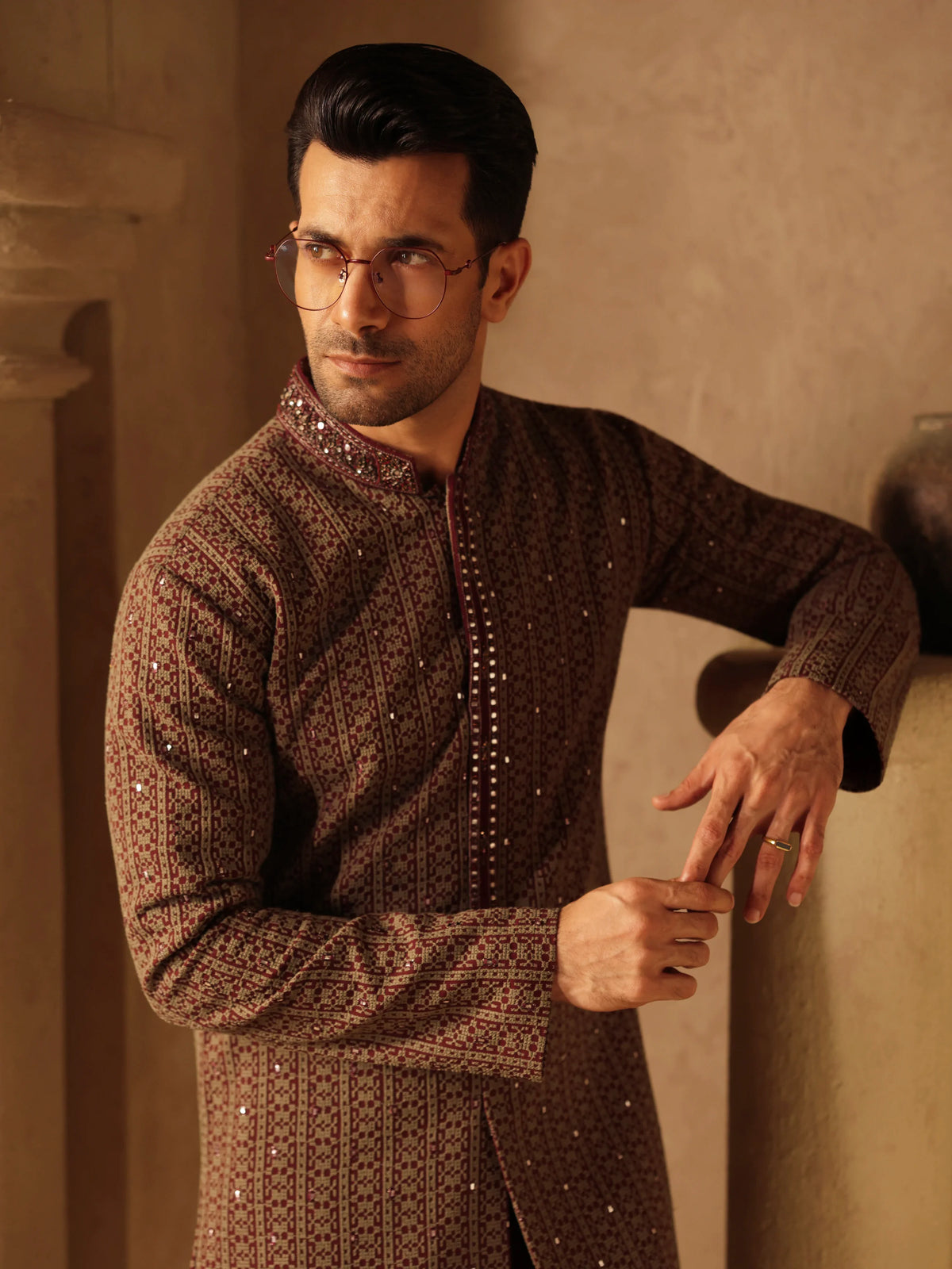 Embroidered Viscose Kurta Pajama - ECMTKP5-005
