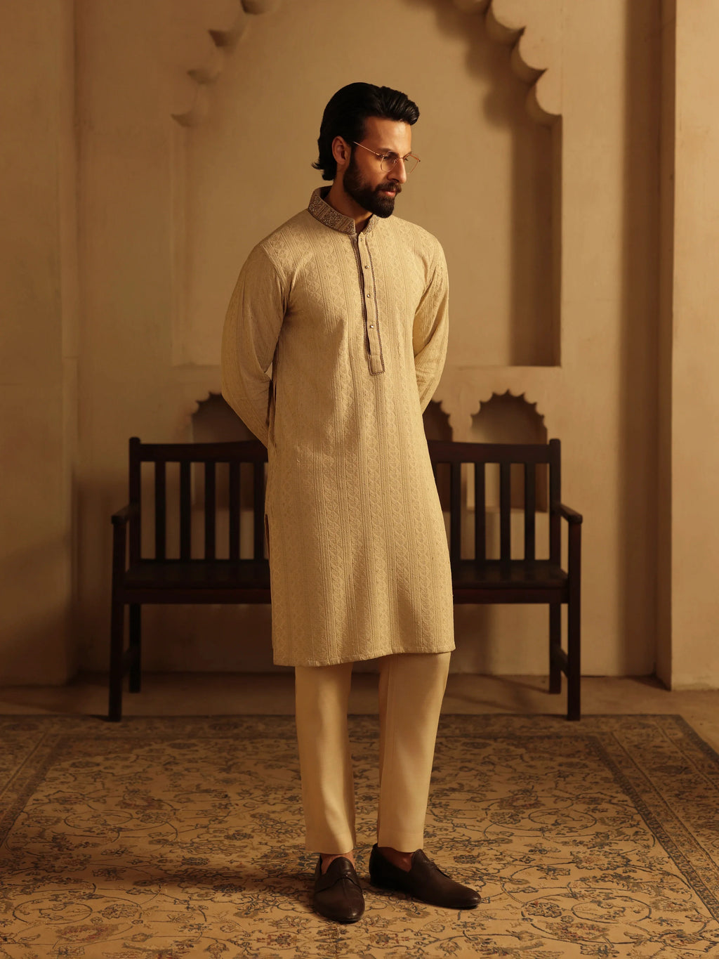 Embroidered Viscose Kurta Pajama - ECMTKP5-006