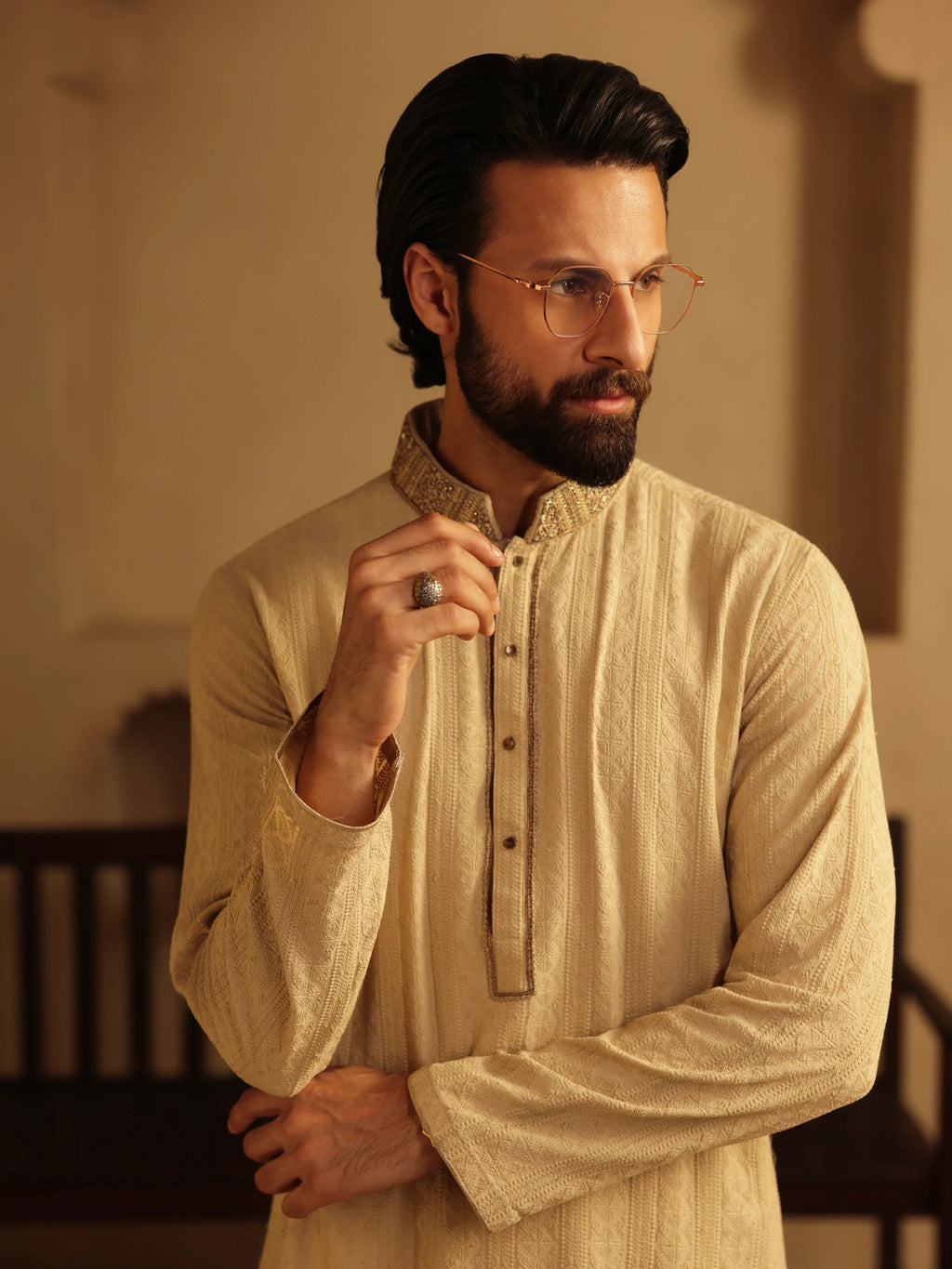 Embroidered Viscose Kurta Pajama - ECMTKP5-006