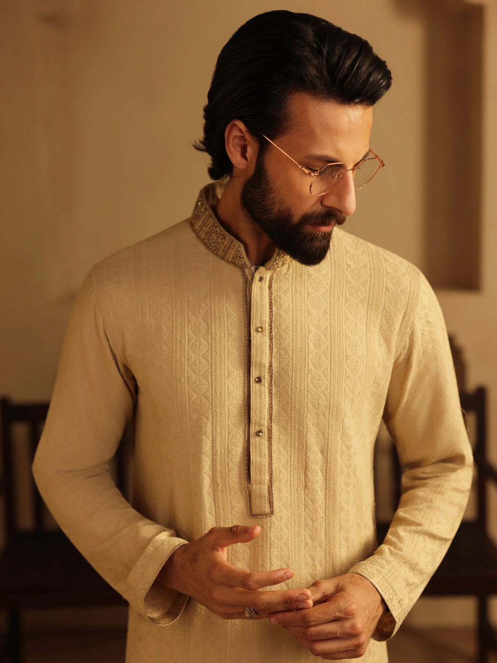 Embroidered Viscose Kurta Pajama - ECMTKP5-006
