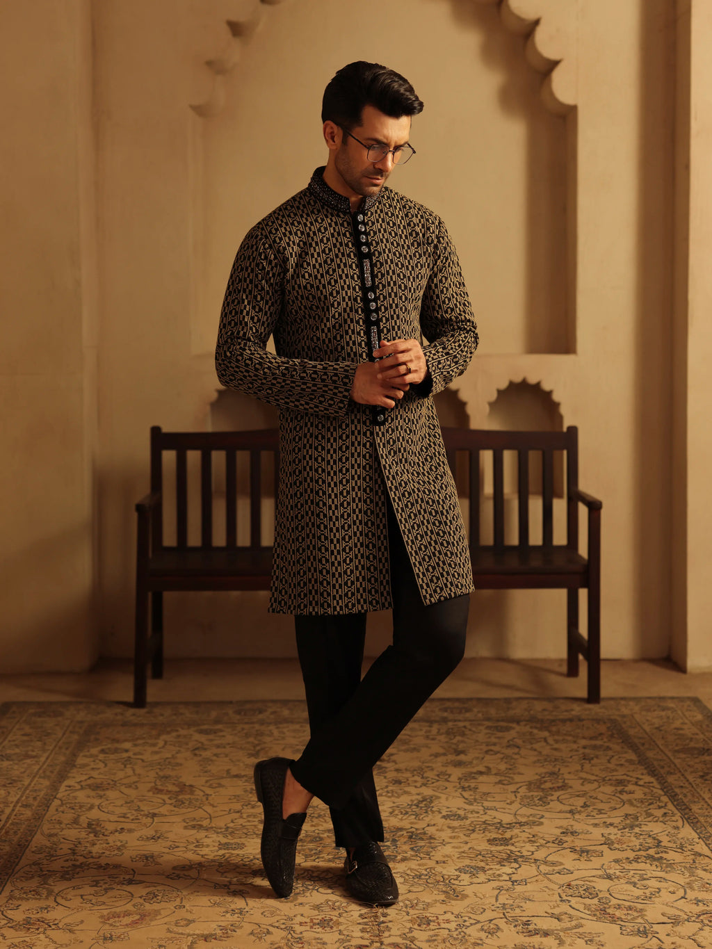 Embroidered Viscose Kurta Pajama - ECMTKP5-007