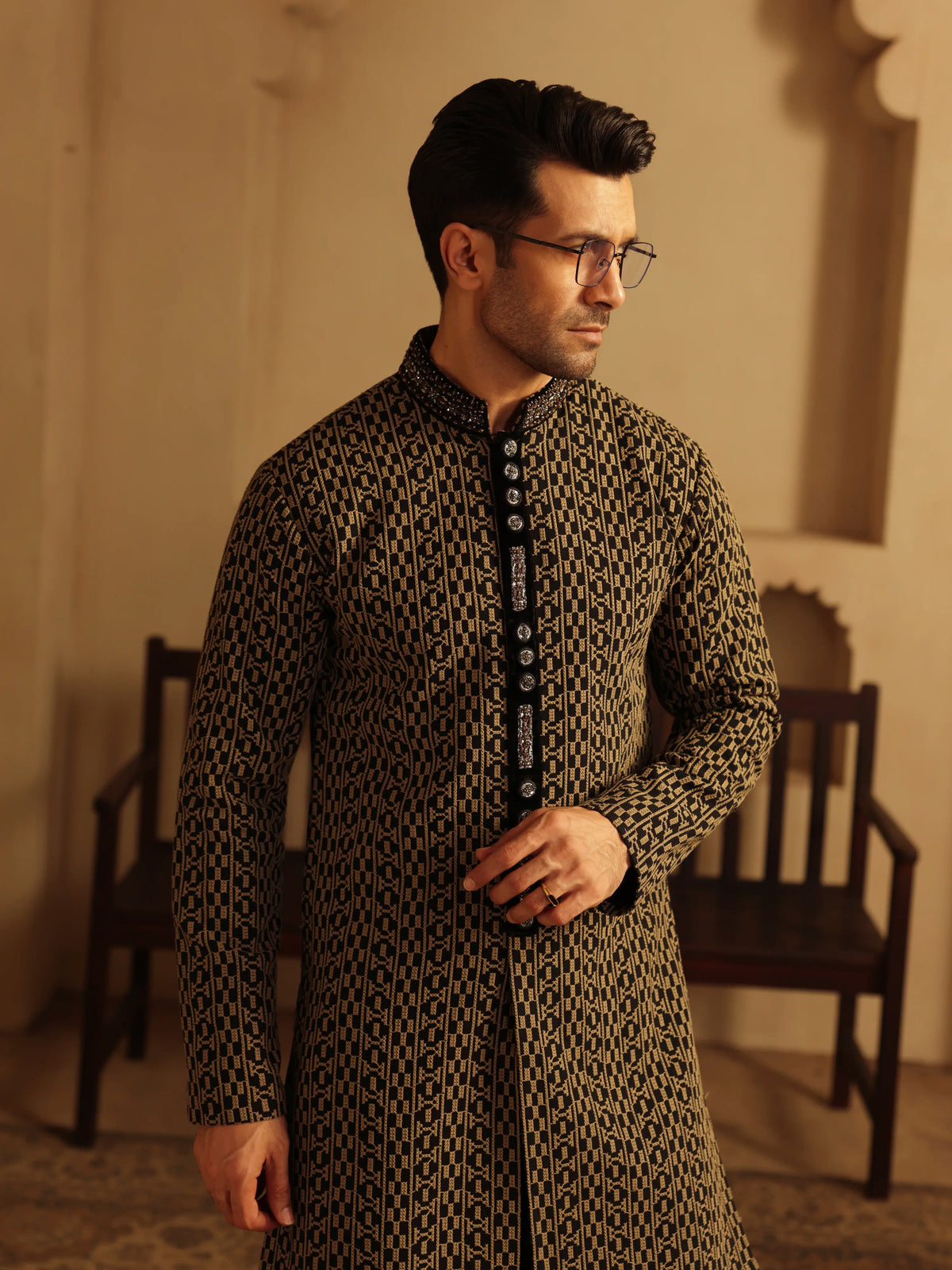 Embroidered Viscose Kurta Pajama - ECMTKP5-007