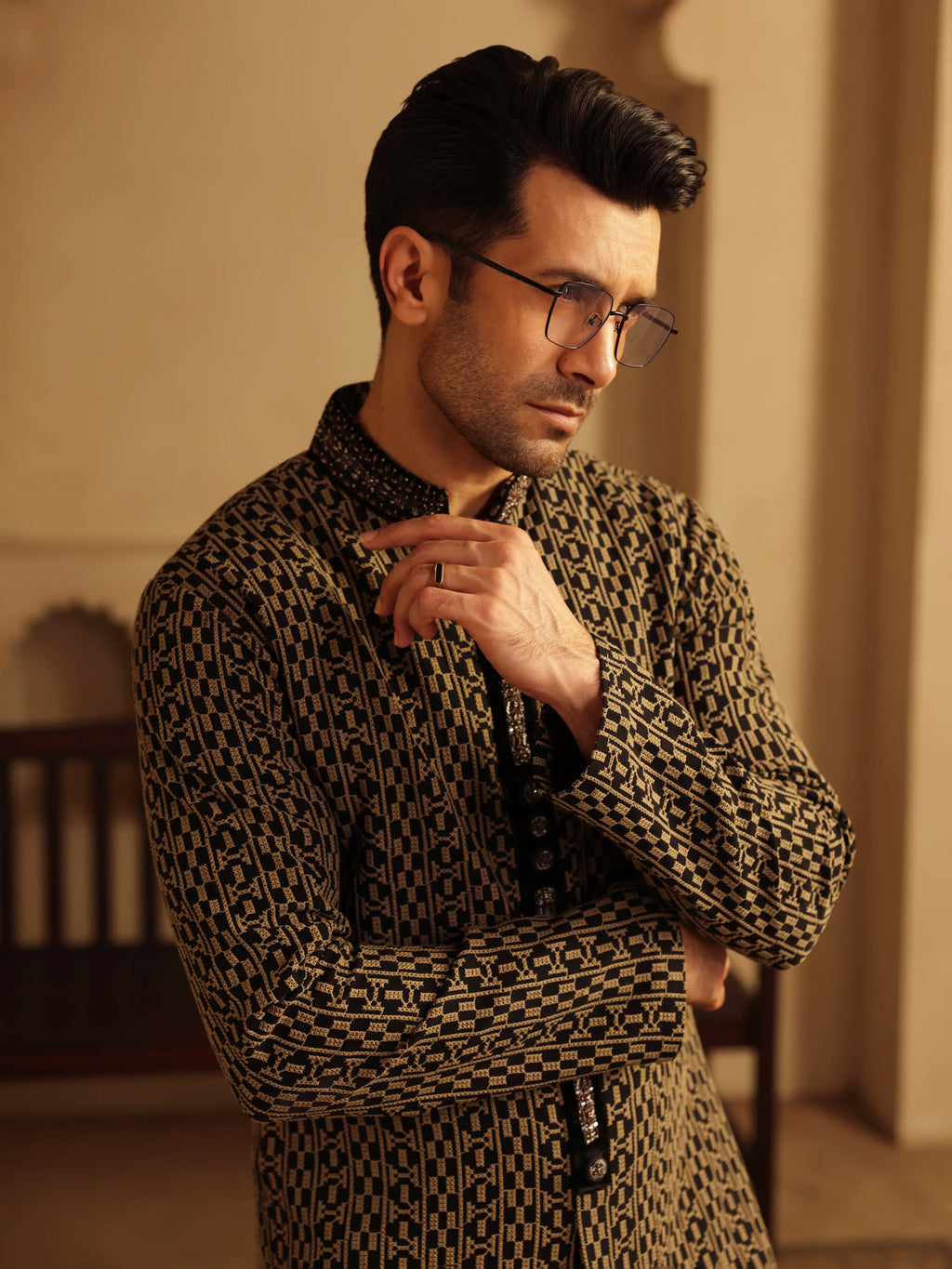 Embroidered Viscose Kurta Pajama - ECMTKP5-007