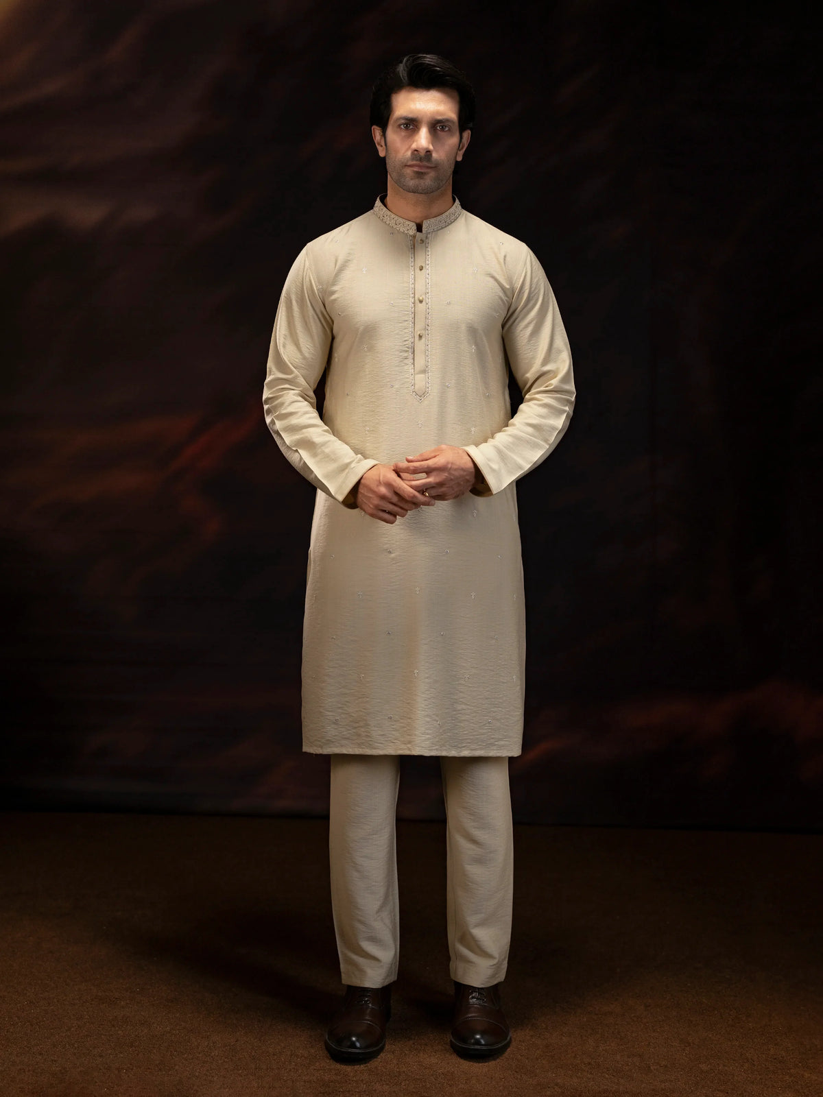 Embroidered Viscose Kurta Pajama - ECMTKP6-030